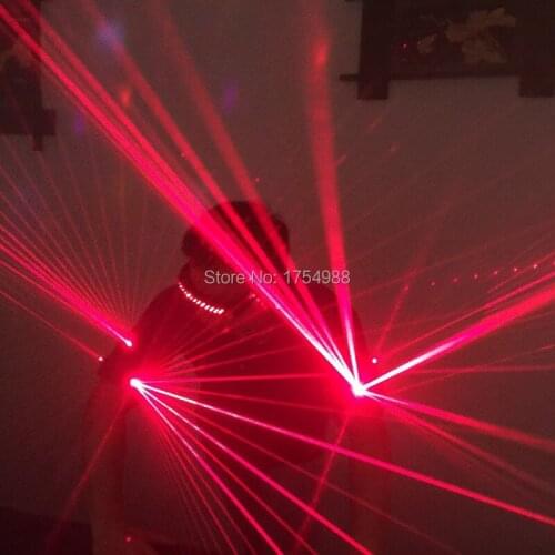One pair laser armband Red Laser Waistcoat LED Clothes Laser Suits 650nm Laser Man Costumes For Nightclub Performers laser glove