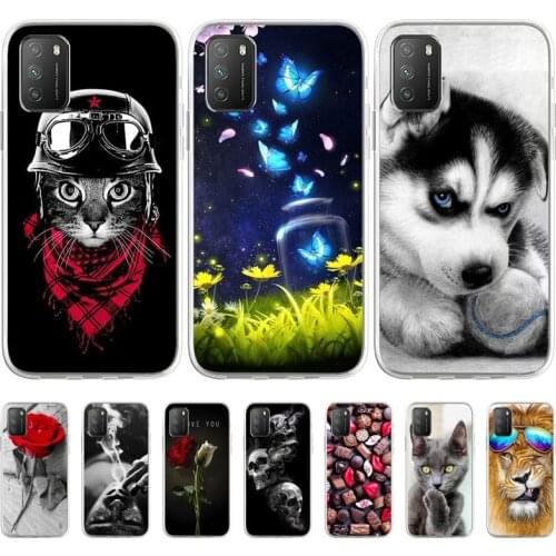 Soft Phone Case For Xiaomi Poco M3 Case Cover Cartoon TPU Silicone Fundas For Xiaomi PocoM3 Shell PocoM 3 Poco M 3 6.53" Bumper