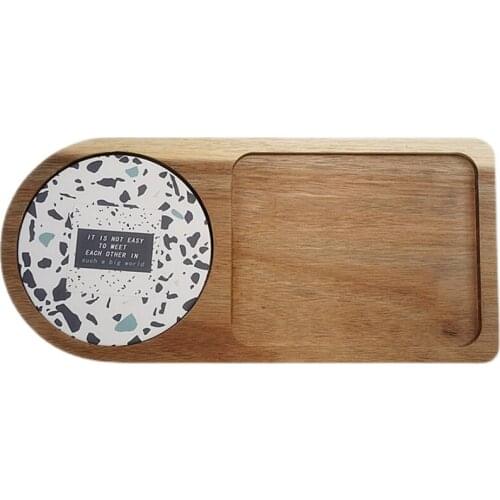 New Arrival Acacia Wood Tray Plate Coffee Tray Tea Trays Serving Tray Dessert Tray Home Decoration Afternoon Tea Wooden Mat