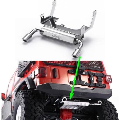 AXIAL SCX10 III Wrangler Rear Double Pipe Metal Exhaust Pipe
