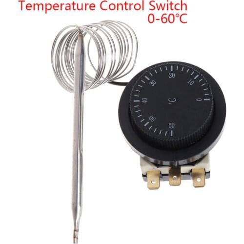 2019 High Quality 250V/380V 16A 0-60 degree Temperature Control Switch Capillary Thermostat Controlled