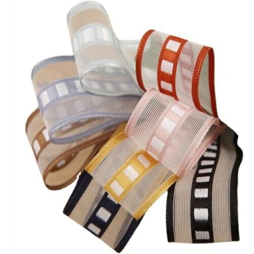 Kewgarden Stripe Oranza Ribbons 1" 1-1/2" 25mm 38mm Handmade Tape DIY Bow Hair Accessories Gift Packing Riband 10 Yards