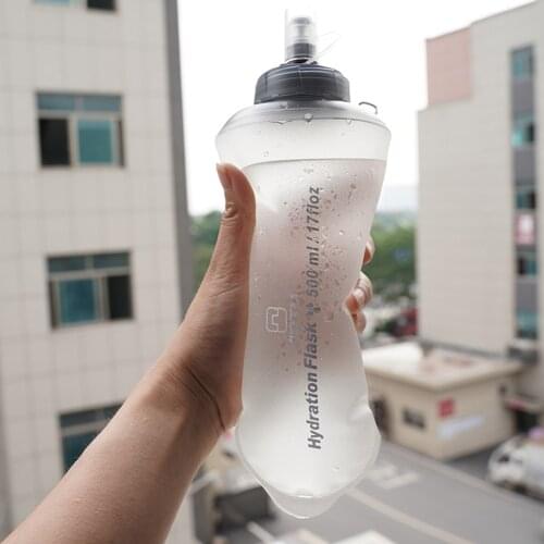 1pcs 500ml Portable Ultralight Foldable Water Bag TPU Soft Flask Bottle Outdoor Sport Cycling Hiking Camping Drinking Pouch