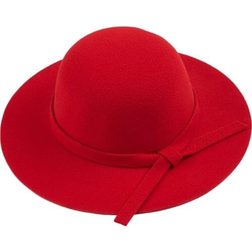 Autumn Summer Felt Fedoras Sun Hat Women Vintage Wide Brim Sunbonnet Fedoras Lady Beach Sunhat UV Protection Caps Chapeu Gift