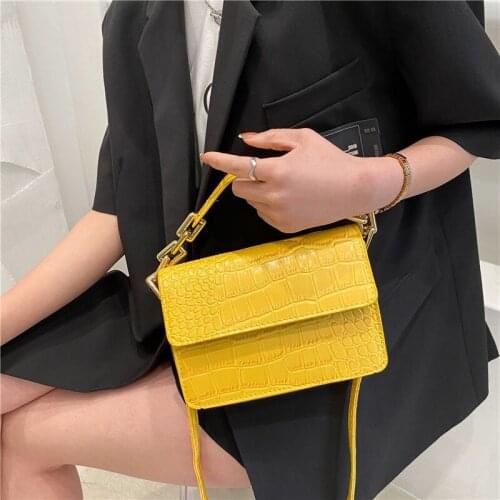 Shoulder Bag Female Designer Purse Crossbody Bag Women Handbag Chain Retro Fashion 2021 PU Leather All-match Crocodile Pattern