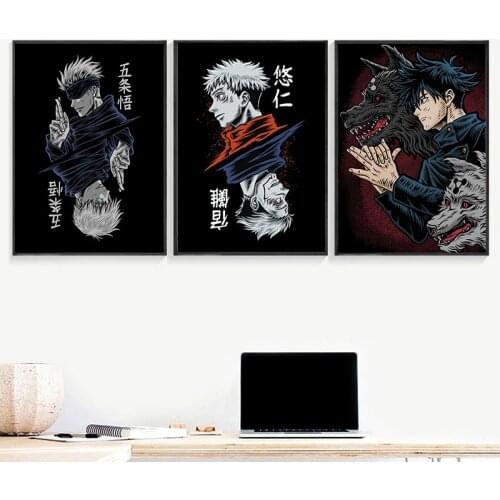 Japanese Anime Jujutsu Kaisen Canvas Painting Wall Art Posters and Prints Wall Picture for Kids Room Home Decor Cuadros