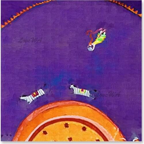 Blue Color Design Abstract Art 1 Panel Oil Painting Canvas Wall Art Unframed Wall Pictures Artwork Modern Living Room Decoration