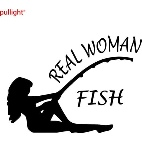 17CM*12CM 2017New Real Women Fish Bass Fishing Sticker Bass Lure Crank Bait Decals MotorCycle SUVs Bumper Car Styling Stickers