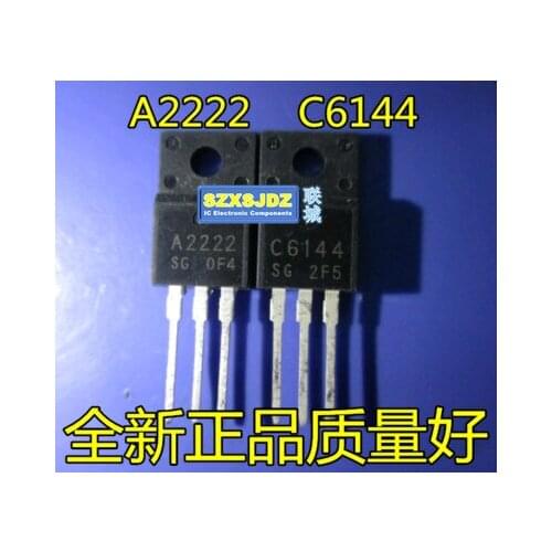 20pcs/lot New 2SA2222 & 2SC6144 TO-220F (10 x A2222 + 10 x C6144)