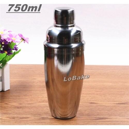 750ml thickened stainless steel cocktail shaker milk tea mixer alcohol agave whisky drinking mixing bottle bar accessories