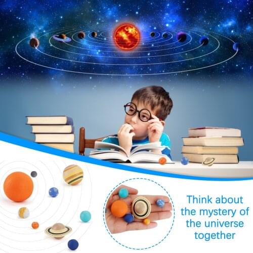 9Pcs Simulation The Solar System Childrens Science Education Toys Cosmic Planet Model Milky Way Solar System Earth Gifts