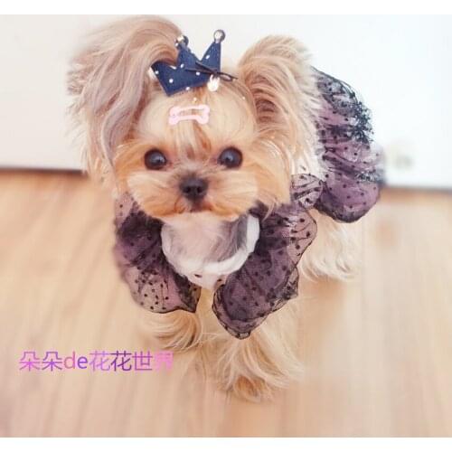 Pet accessories cowboy cloth stars/flower/crown love Dog hairpin pet grooming 30pcs