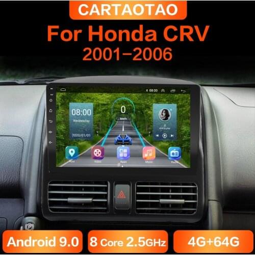 4G+64G DSP Android 9.0 Car Radio GPS RDS multimedia player For Honda CRV 2 2001 2002 2003- 2006 2din Android car player NO DVD
