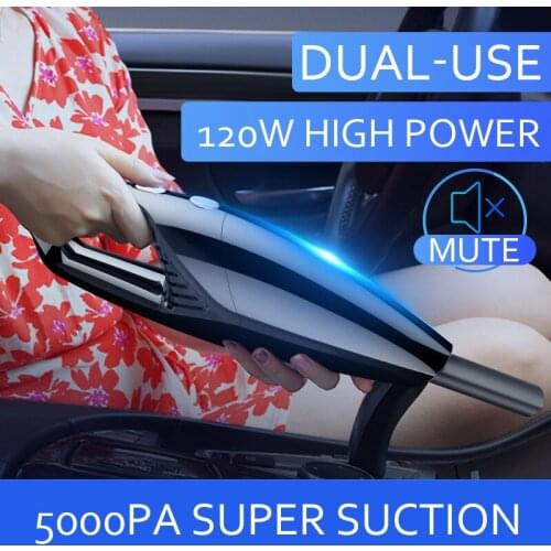 Car Vacuum Cleaner 120W High Power Portable Wet and Dry Vacuum Cleaner Black Household Car Vacuum Cleaner