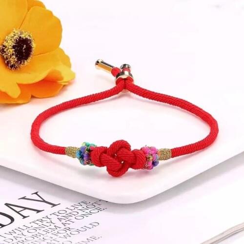 Baogeli rope handmade Tibetan beads bracelet knot lucky rope bracelet female and male wax bracelet adjustable