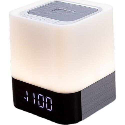 Bluetooth Speaker Charging High Sound Quality Plug-in U Disk Alarm Clock Outdoor Creative Household Night Light Small Speaker