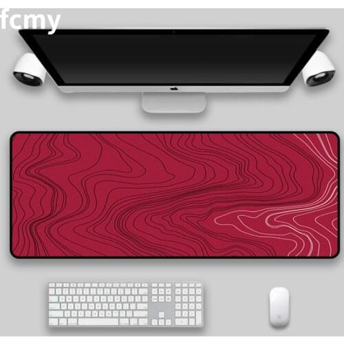 Black Personalized Fashion Mouse Pad Art Pad Notebook Computer Carpet Mat Black and Red Mousepad XXL Gaming Accessories Desk Mat