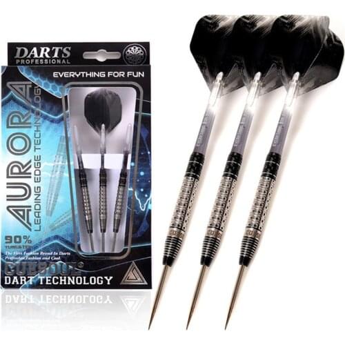 CUESOUL 3pcs/set 23g 145mm Tungsten Steel Tip Darts With 90%Tungsten Steel Barrel And Translucent Dart Shafts And Flights