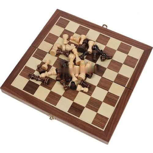 JILIGOU Wooden chess set folding magnetic solid wood children outdoor puzzle game manufacturer wholesale Entertainment kid shogi