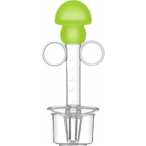 Silicone Head Baby Medicine Feeder with Graduated Syringe Feeder Kids Anti-choke and Leak-proof Dropper Nipple Type Utensils