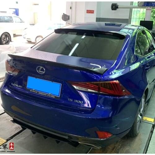 For Lexus IS250 IS300 IS350 2013-2019 high quality Carbon Fiber Rear Roof Spoiler Wing Trunk Lip Boot Cover Car Styling