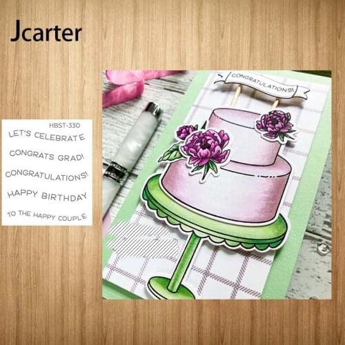 Happy Birthday Letters Phrase Rubber Clear Stamps Silicone Seals DIY Scrapbooking Craft Tools Card Make Paper Make Decor Stencil