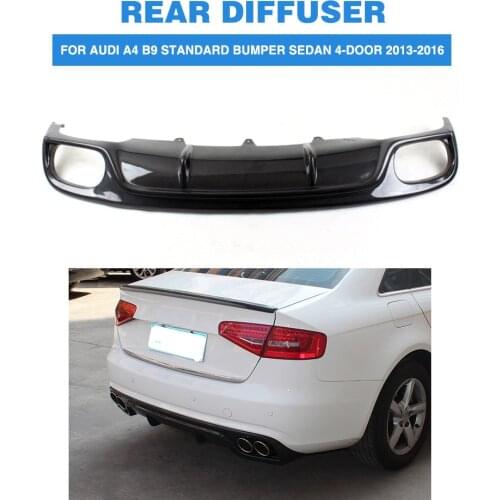 Carbon Fiber Rear Bumper Diffuser Lip for Audi A4 B9 Standard Bumper Non Sline Non S4 2013 - 2016 Car Styling