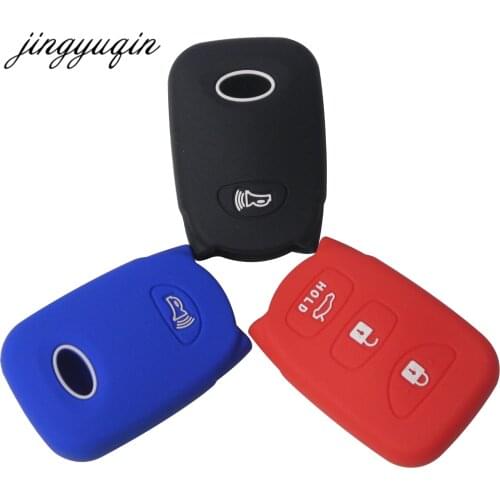 Jingyuqin 30pcs 4B Remote Silicone Key Case for Hyundai Sonata Elantra Fit KIA Cerato Sorento Spectra Optima Forte Keyless Cover