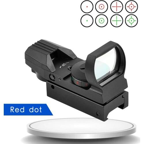 Hot 11mm/20mm Rail Reflex 4 Reticle Tactical Scopes Optics Holographic Sight Red Dot Collimator Sight For Airsoft Air Gun охота
