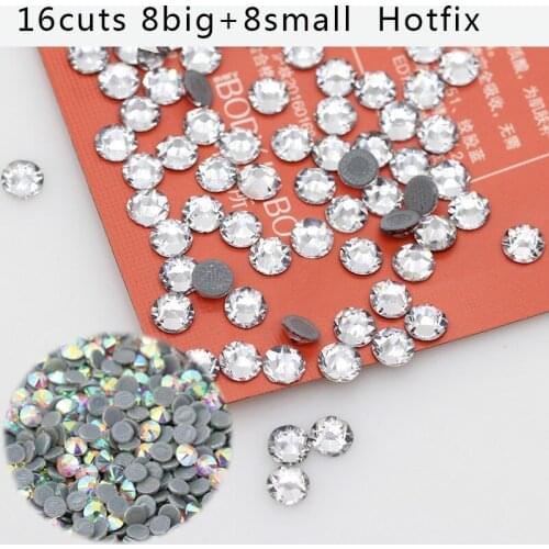 Sparking SS16 SS20 SS30 16 facets Crystal AB Iron On Hot fix rhinestones Hotfix Rhinestones wedding Dress jewelry making beads