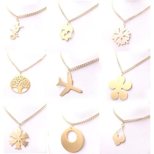 Lightweight Environmentally Friendly Aluminum Alloy Charm Exaggerated Style Large Pendant Necklace DIY Metal Jewelry Findings