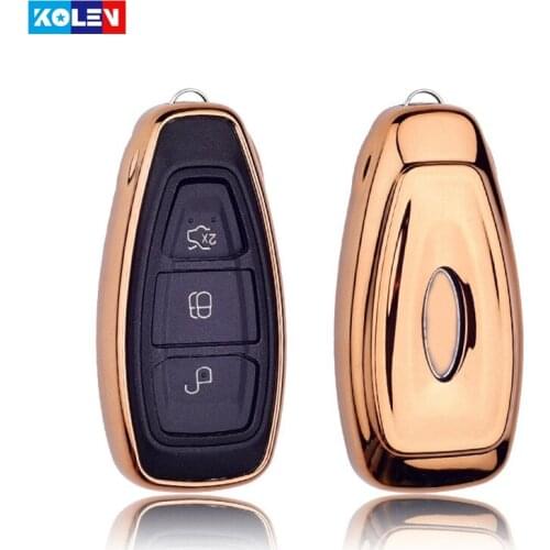 Soft TPU Car Remote Key Cover Case For Ford Fiesta Focus C-MAX RS ST MK3 MK4 2011 2012 2013-2018 Car Smart Key Shell Accessories