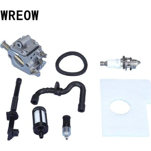 Carburetor Carb Air Filter Gasket Set Fit For Chainsaw MS170 MS180 017 018 Carb C1Q-S57B Replacement Power Tool Accessories