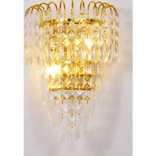 Nordic Modern Personality K9 Crystal LED E14 Light bulb Crystal Wall Light 220V High-grade Crystal Bedside Lamp Wall Lamp