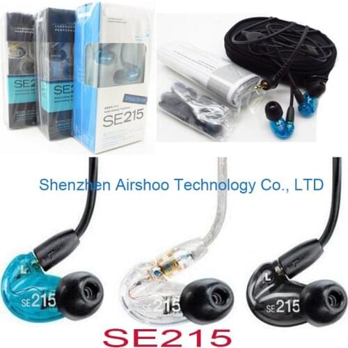 New SE215 Hi-Fi Stereo Noise Canceling Headphones3.5MM SE 215 In ear Earphones With Separated Cable headsets with Box VS SE535