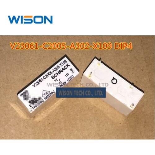 New original V23061-C2005-A302-X109 12VDC C2005-A302-X109 10A 250VAC relay DIP-4