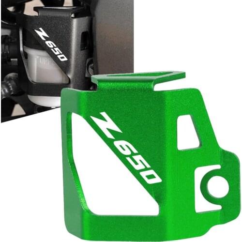 Motorcycle For Kawasaki NINJA 650 Z650 2017 2018 2019 CNC Rear Brake Fluid Reservoir Cover Protector Rear Oil Cup Cap Guard Z650