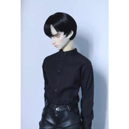 BJD Doll clothes suitable for 1-31-4uncle black gentleman style stand-up collar shirt doll accessories