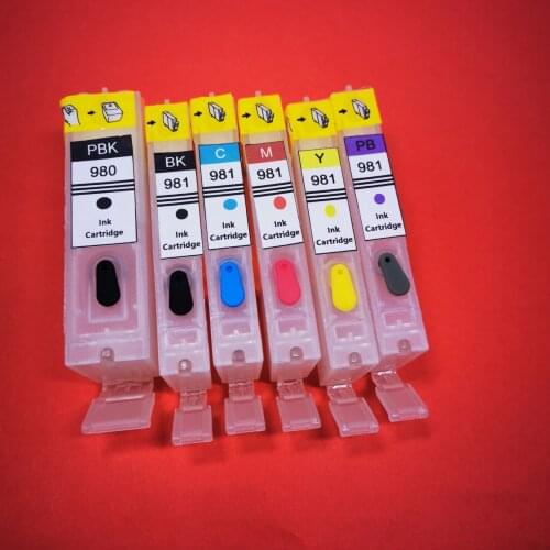 YOTAT Refillable Ink Cartridge PGI-980 CLI-981 PGI-980XL for Canon PIXMA TS6290/TS8190/TS8195/TS8290/TS9590