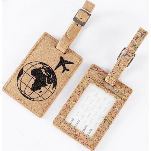 Personalized Earth Suitcase Leather Luggage Tag Label Bag Pendant Handbag Travel Accessories Name ID Address Tags LT06A