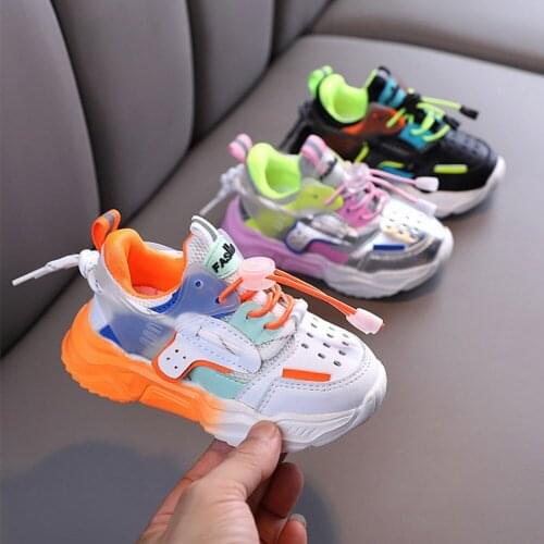 Spring Autumn Girls Boys Casual Shoes Infant Toddler Soft Bottom Non-Slip Breathable Outdoor Kids Sneakers Children Sports Shoes
