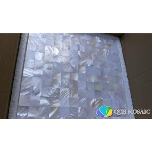 Freshwater shell mother of pearl mosaic tile for backsplash and bathroom wall tile 11 square feet/lot natural white qch144