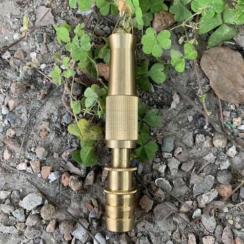 Garden Brass Adjustable Spray Hose Nozzle High Pressure Straight Copper Sprayer Tip For Car Wash Watering Garden