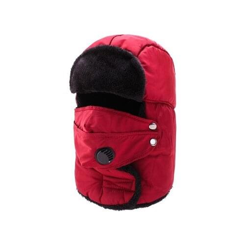 New Coldproof Men Women Hat Cap Mask Set Earmuffs Thickened Warm Winter Outdoor Cycling Windproof Cotton Cap Hunting Beanie Hat