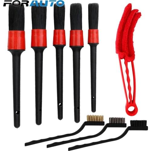 Car Cleaning Brushes Car Detailing Brush Set Power Scrubber Drill Brush 9pcs Cleaning Dirt Dust Clean Tools