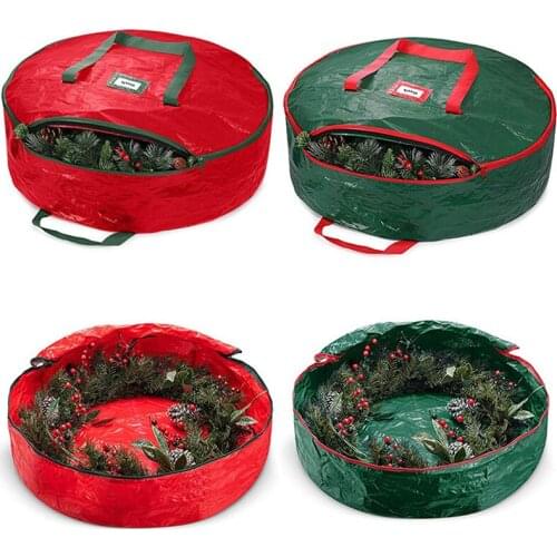 Foldable Christmas Tree Bag Xmas Wreath Storage Bag Wreath Bag For Storing Christmas Tree Garland Home Storage