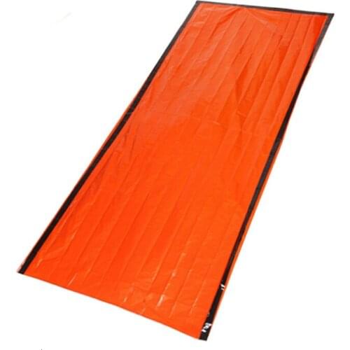 Sleeping Bag And Raincoat PE Aluminum Film Emergency Rescue Keep Warm Outdoor First Aid Unisex Two-piece Set With Storage Bag