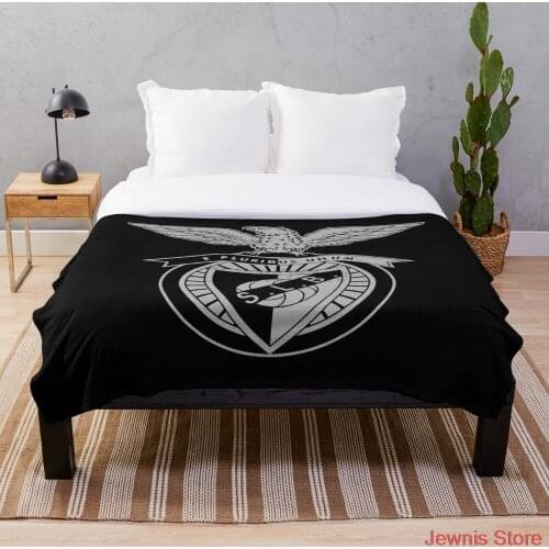 SL Benfica Throw Blanket Adult Fashion Quilts Home Office Washable Duvet Casual All Season Living Sherpa Blanket