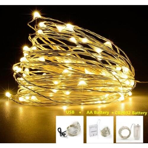 LED String Lights Copper Wire Fairy Lights Night Light Waterproof DIY Battery Lights for Party Wedding Christmas Decoration Home