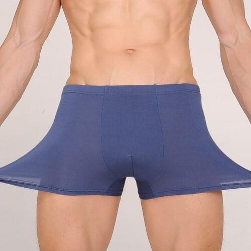 Plus size Panties Men Male Underwear Mens Boxer Super Comfort Solid Stretch Man Underwear Boxers Fringe Underpants 4XL 5XL